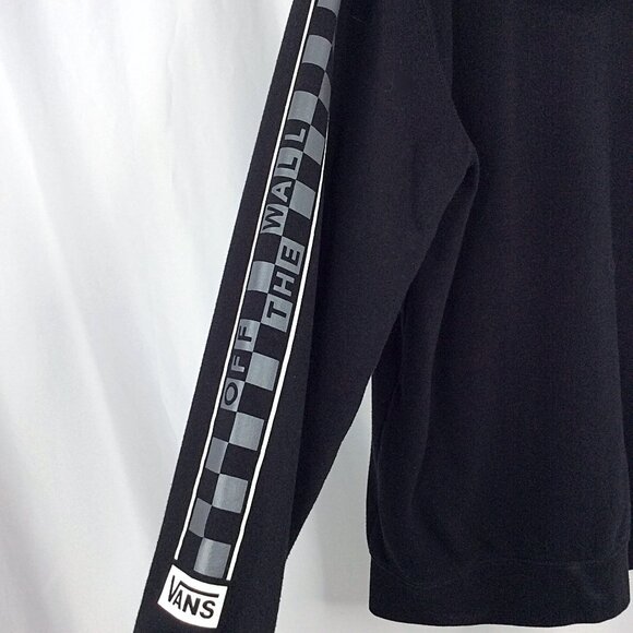 Van's Off the Wall Men's Full Zip Hoodie Sweatshirt Size Medium Black Checkered - Picture 5 of 7